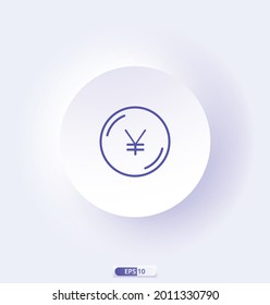 yuan icon. e-commerce icons. Сollection of web icons for online store, such as discounts, delivery, contacts, payment, app store, shopping cart. 