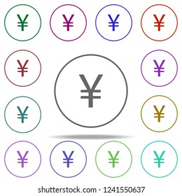 yuan icon. Elements of finance in multi color style icons. Simple icon for websites, web design, mobile app, info graphics