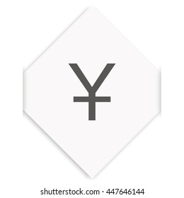 Yuan icon. Flat illustration.