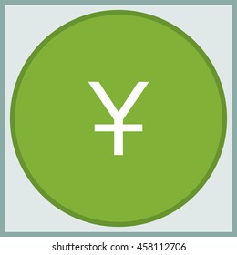 Yuan icon. Flat illustration.