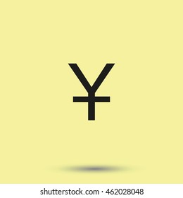 Yuan icon. Flat illustration.