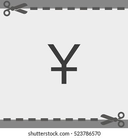 Yuan icon. Flat illustration.