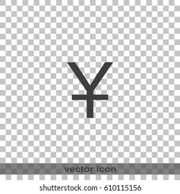 Yuan icon. Flat illustration.
