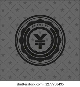 yuan icon inside dark emblem