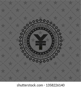 yuan icon inside dark emblem