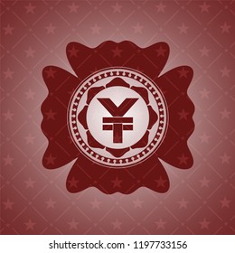 yuan icon inside red icon or emblem