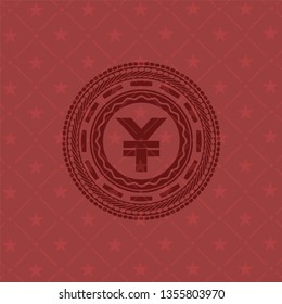 yuan icon inside red icon or emblem