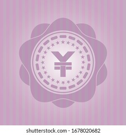 Ihr Symbol im Retro-rosa-Emblem