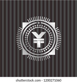 yuan icon inside silver badge