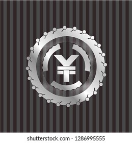 yuan icon inside silver badge