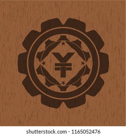 yuan icon inside wood signboards
