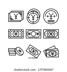 Yuan-Symbol oder Logo einzeln auf Zeichen Symbol, Vektorgrafik - Kollektion von hochwertigen Vektorsymbol in schwarzem Stil
