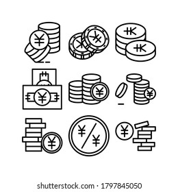 Yuan-Symbol oder Logo einzeln auf Zeichen Symbol, Vektorgrafik - Kollektion von hochwertigen Vektorsymbol in schwarzem Stil
