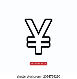 Yuan icon vector logo design illustration