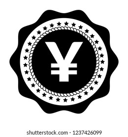 yuan icon,emblem, label, badge,sticker, logo. Designed for your web site design, logo, app, UI