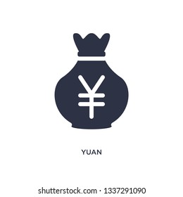 yuan isolated icon. Simple element illustration from asian concept. yuan editable logo symbol design on white background. Can be use for web and mobile.