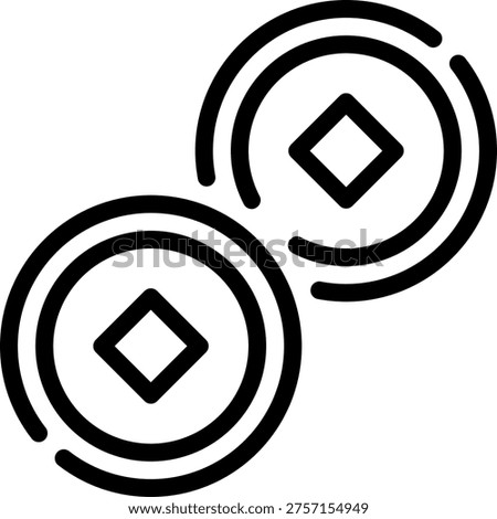 Yuan line icon illustration vector