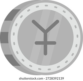 Diseño de icono de Vector de línea Yuan