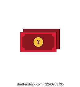 the yuan money icon is suitable for your web, apk or project with a chinese new year theme