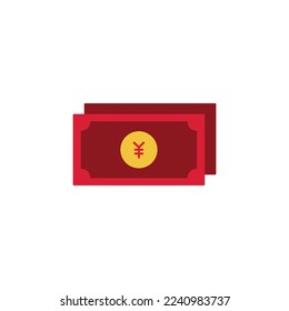 the yuan money icon is suitable for your web, apk or project with a chinese new year theme