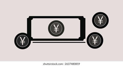 yuan money symbol icon vector illustration