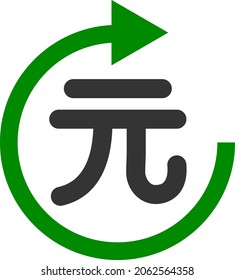 Yuan Repay vector illustration. A flat illustration design of Yuan Repay icon on a white background.