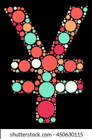 yuan shape vector design by color point