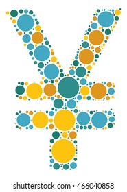 yuan shape vector design by color point