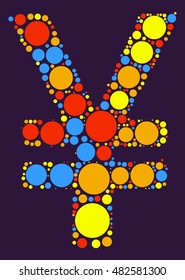 yuan shape vector design by color point