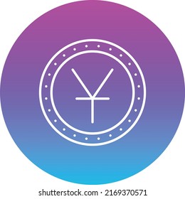 Icono vector Yuan. Se puede usar para imprimir, móviles y aplicaciones web.