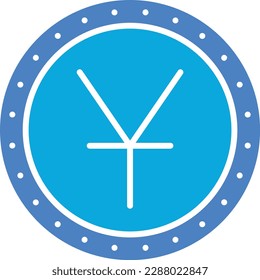 Yuan vector icon. Can be used for printing, mobile and web applications.