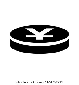 Yuan vector icon isolated on white background