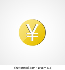 Yuan web icon on white background