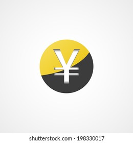 Yuan web icon on white background
