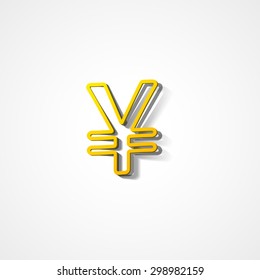 Yuan web icon on white background