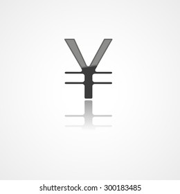 Yuan web icon on white background