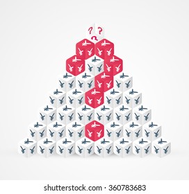 Yuan (yen) currency question. Vector illustration.