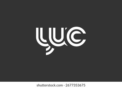 YUC Creative Unique Modern Letter Logo Design. Elegant Monogram Logo Design with Decorative Elements and Typography