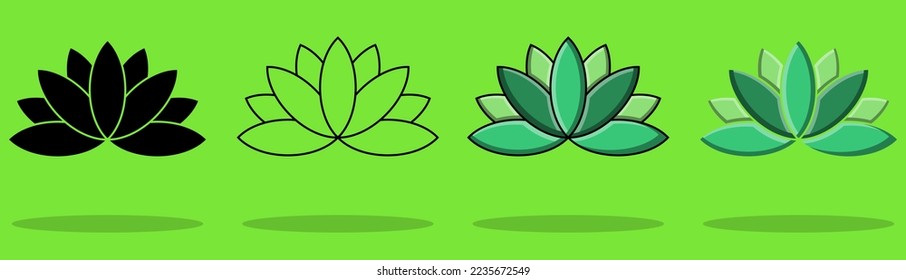 Yucca icon. Thin linear yucca outline icon isolated on green background from nature collection. Line vector sign, symbol for web and mobile