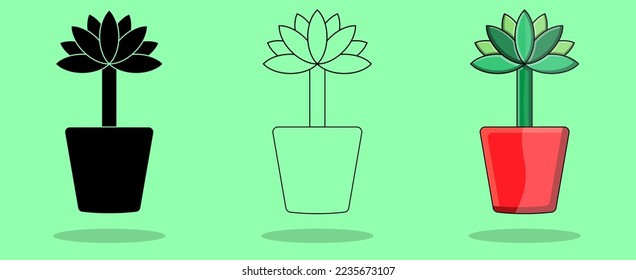 Icono de Yucca. Icono de contorno de yuca lineal delgado aislado en fondo blanco de la colección de naturaleza. Signo vectorial de línea, símbolo para web y móvil