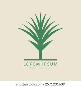 Yucca Tree Style Logo for Natural-Themed Design