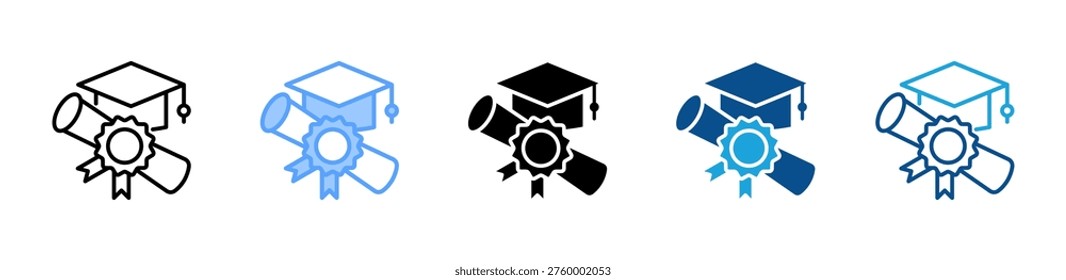 Yudisium icon multiple style and collection