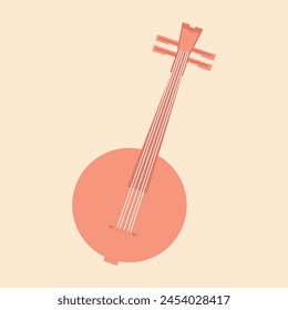 Yueqin Folk Musical Chinese Instrument Icon