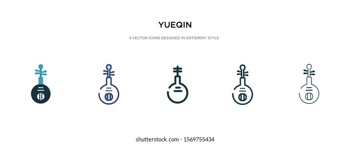 yueqin icon in different style vector illustration. two colored and black yueqin vector icons designed in filled, outline, line and stroke style can be used for web, mobile, ui