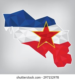 Yugoslavia Low Poly Map