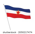 Yugoslavia national flag. vector illustration