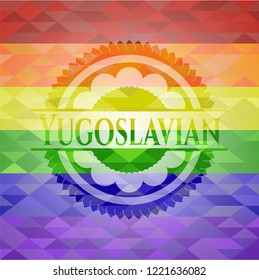 Yugoslavian lgbt colors emblem 