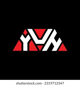 YUH triangle letter logo design with triangle shape. YUH triangle logo design monogram. YUH triangle vector logo template with red color. YUH triangular Simple, Elegant, and Luxurious Logo