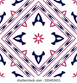 yukata geometric pattern, abstract seamless texture, vector art illustration