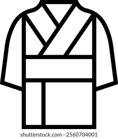 yukata icon. Thin linear style design isolated on white background